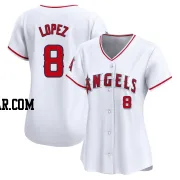 Nicky Lopez Women's Los Angeles Angels White Limited Home Jersey