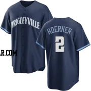 Nico Hoerner Youth Chicago Cubs Navy Replica 2021 City Connect Jersey