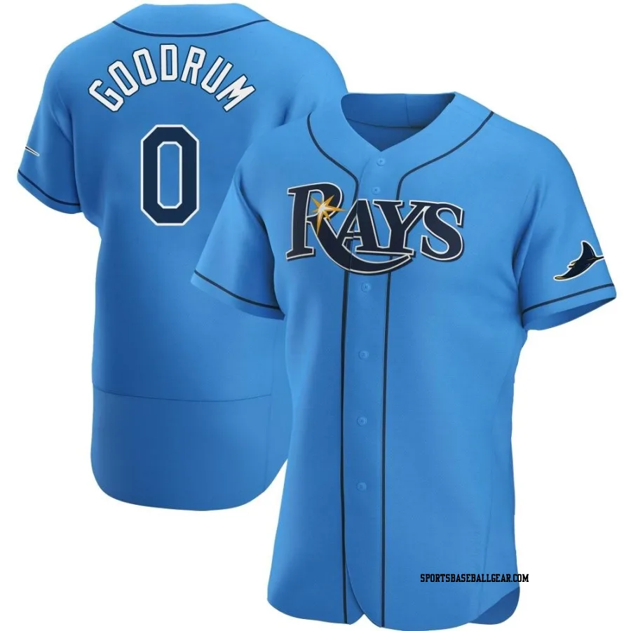 Niko Goodrum Men's Tampa Bay Rays Light Blue Authentic Alternate Jersey