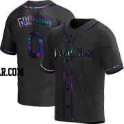 Niko Goodrum Youth Tampa Bay Rays Black Holographic Replica Alternate Jersey