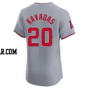 Niko Kavadas Men's Los Angeles Angels Gray Elite Road Jersey