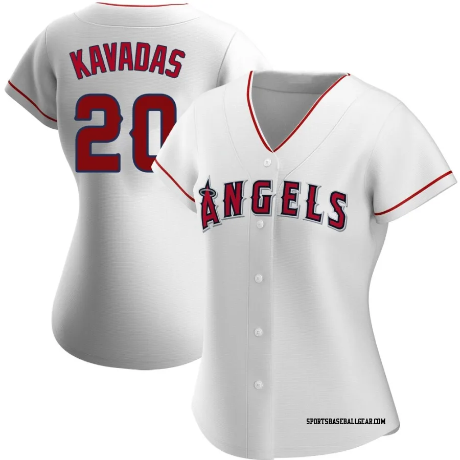 Niko Kavadas Women's Los Angeles Angels White Authentic Home Jersey