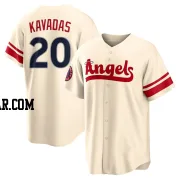 Niko Kavadas Youth Los Angeles Angels Cream Replica 2022 City Connect Jersey