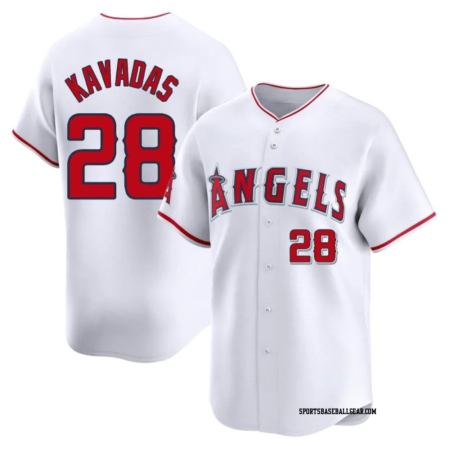 Niko Kavadas Youth Los Angeles Angels White Limited Home Jersey