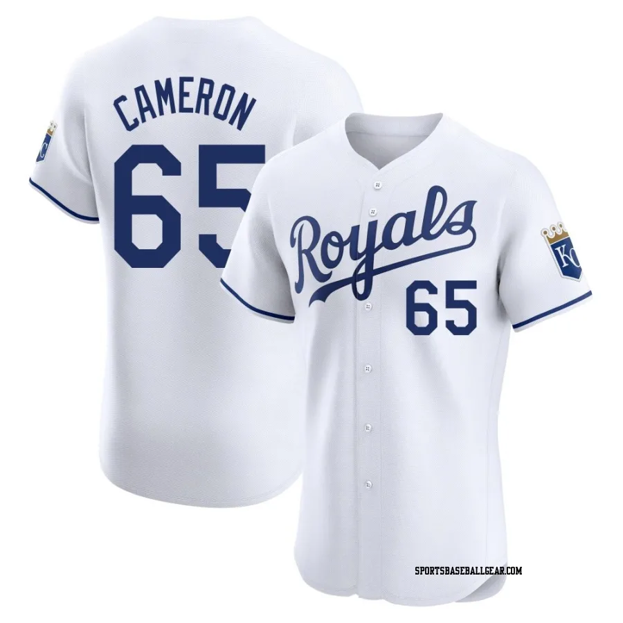 Noah Cameron Men's Kansas City Royals White Elite Home Jersey