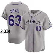 Noah Davis Men's Colorado Rockies Gray Limited Road Jersey