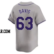 Noah Davis Men's Colorado Rockies Gray Limited Road Jersey