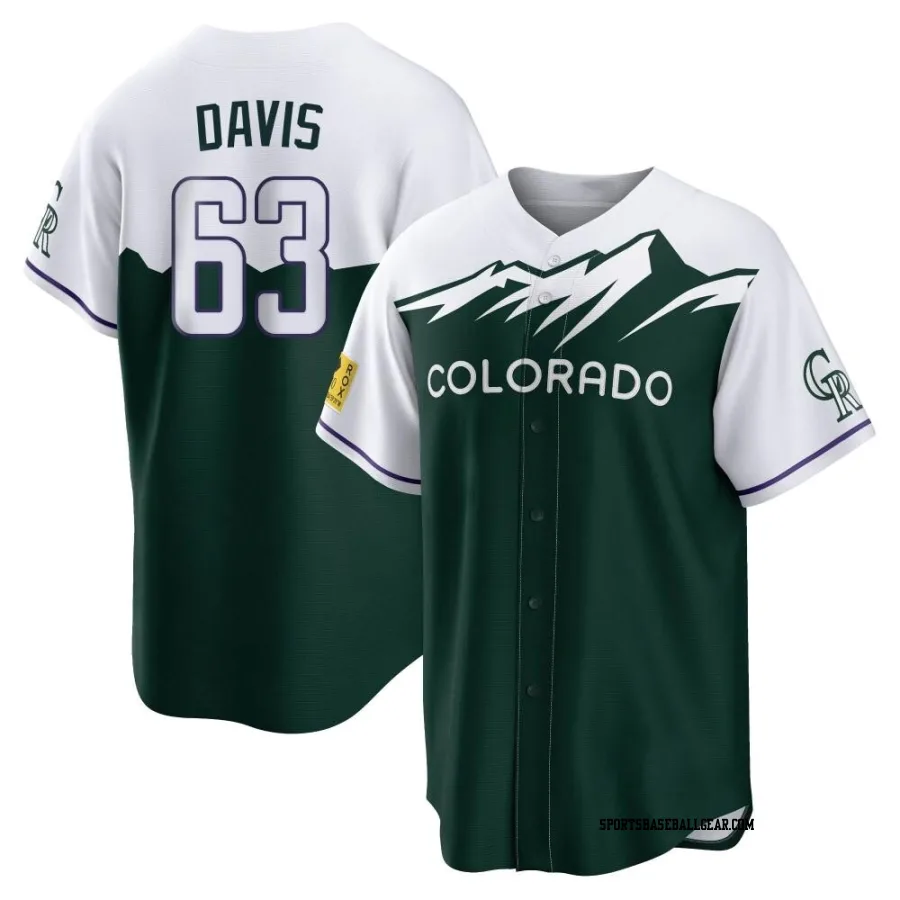 Noah Davis Men's Colorado Rockies Green Replica 2022 City Connect Jersey