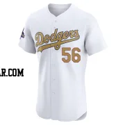 Noah Davis Men's Los Angeles Dodgers Gold Elite White 2025 Collection Jersey