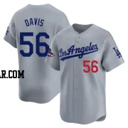Noah Davis Men's Los Angeles Dodgers Gray Limited Away World Series Champions Jersey