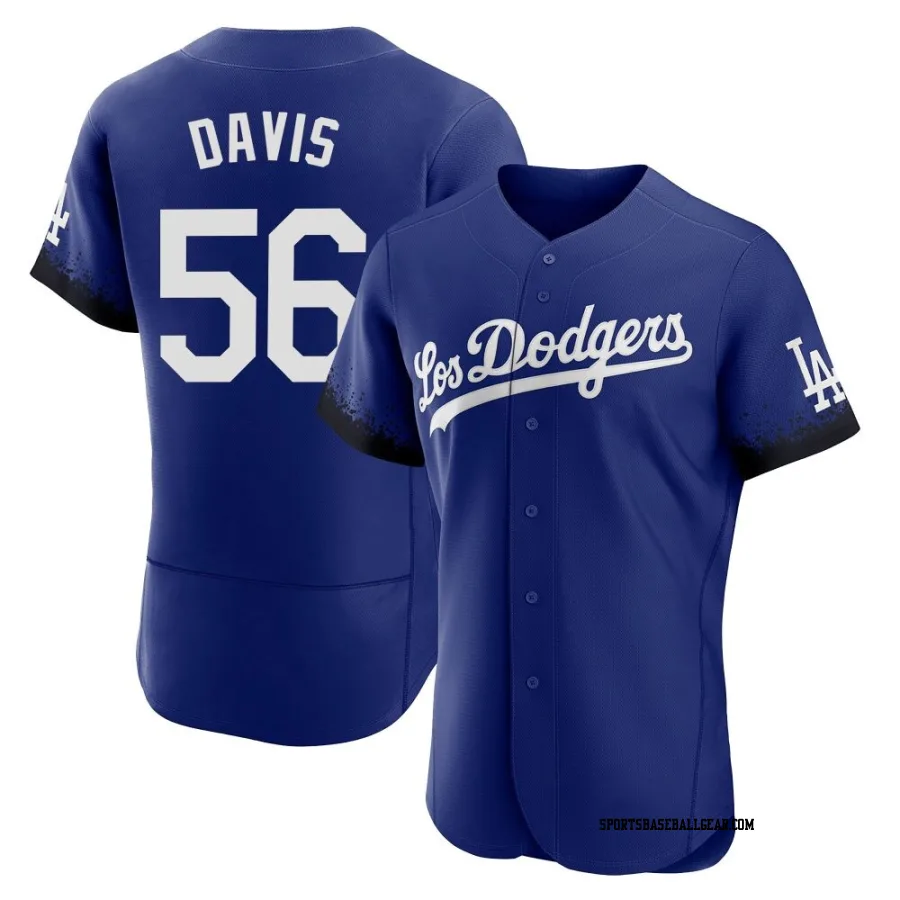 Noah Davis Men's Los Angeles Dodgers Royal Authentic 2021 City Connect Jersey