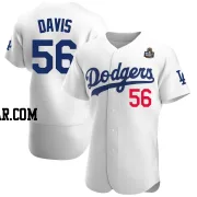 Noah Davis Men's Los Angeles Dodgers White Authentic Home Official 2024 World Series Jersey