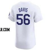 Noah Davis Men's Los Angeles Dodgers White Elite Home 2024 World Series Jersey