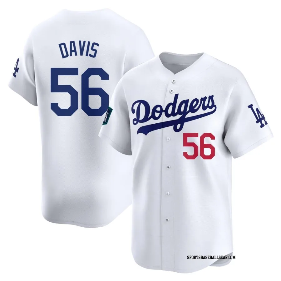 Noah Davis Men's Los Angeles Dodgers White Limited 2024 World Tour Seoul Series Home Jersey