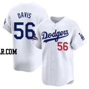Noah Davis Men's Los Angeles Dodgers White Limited Home 2024 World Series Champions Jersey