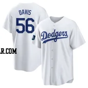 Noah Davis Men's Los Angeles Dodgers White Replica 2024 World Tour Seoul Series Home Jersey