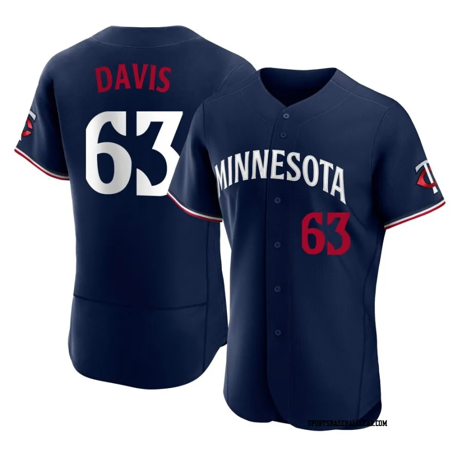 Noah Davis Men's Minnesota Twins Navy Authentic Alternate Jersey