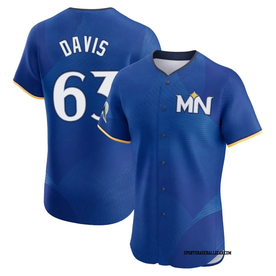Noah Davis Men's Minnesota Twins Royal Elite 2024 City Connect Jersey