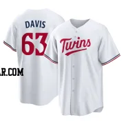 Noah Davis Men's Minnesota Twins White Replica Home Jersey