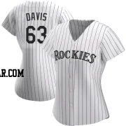 Noah Davis Women's Colorado Rockies White Authentic Home Jersey