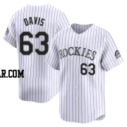 Noah Davis Youth Colorado Rockies White Limited Home Jersey