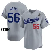 Noah Davis Youth Los Angeles Dodgers Gray Limited Away 2024 World Series Jersey