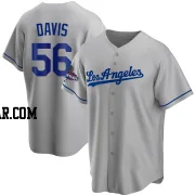Noah Davis Youth Los Angeles Dodgers Gray Replica Road 2024 World Series Champions Jersey