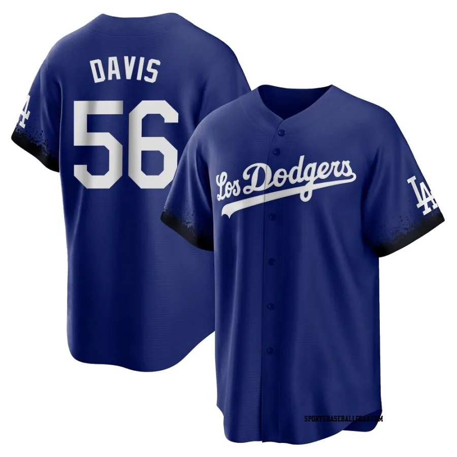 Noah Davis Youth Los Angeles Dodgers Royal Replica 2021 City Connect Jersey