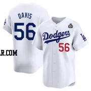 Noah Davis Youth Los Angeles Dodgers White Limited Home 2024 World Series Jersey
