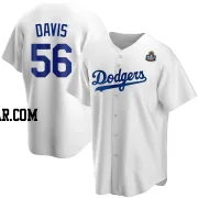 Noah Davis Youth Los Angeles Dodgers White Replica Home 2024 World Series Jersey