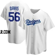Noah Davis Youth Los Angeles Dodgers White Replica Home Jersey