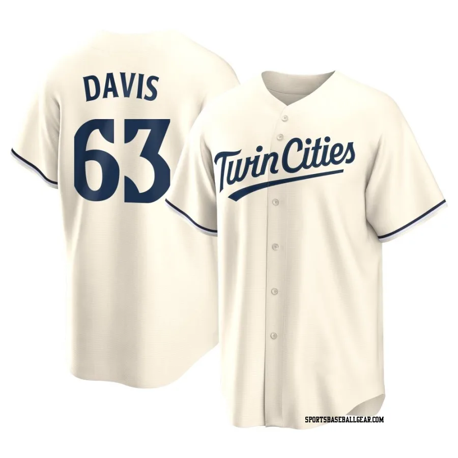 Noah Davis Youth Minnesota Twins Cream Replica Alternate Jersey