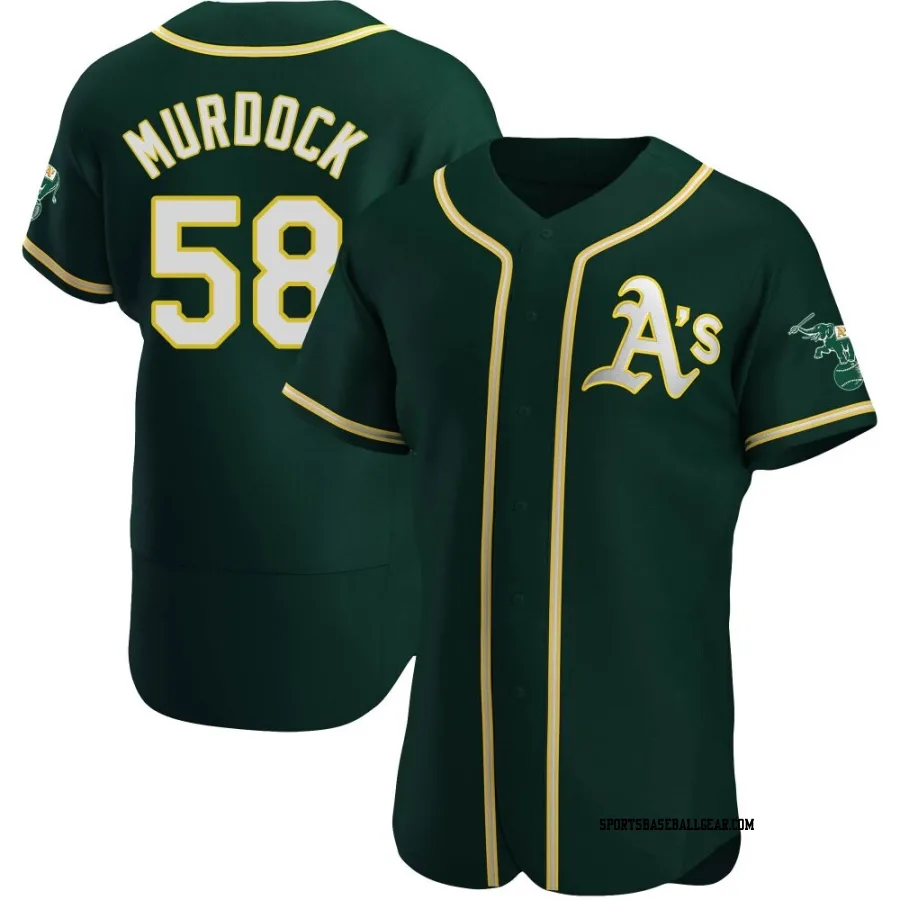 Noah Murdock Men's Oakland Athletics Green Authentic Alternate Jersey