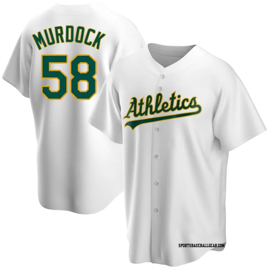 Noah Murdock Youth Oakland Athletics White Replica Home Jersey