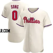 Noah Song Men's Philadelphia Phillies Cream Authentic Alternate Jersey