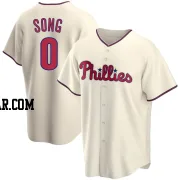 Noah Song Men's Philadelphia Phillies Cream Replica Alternate Jersey