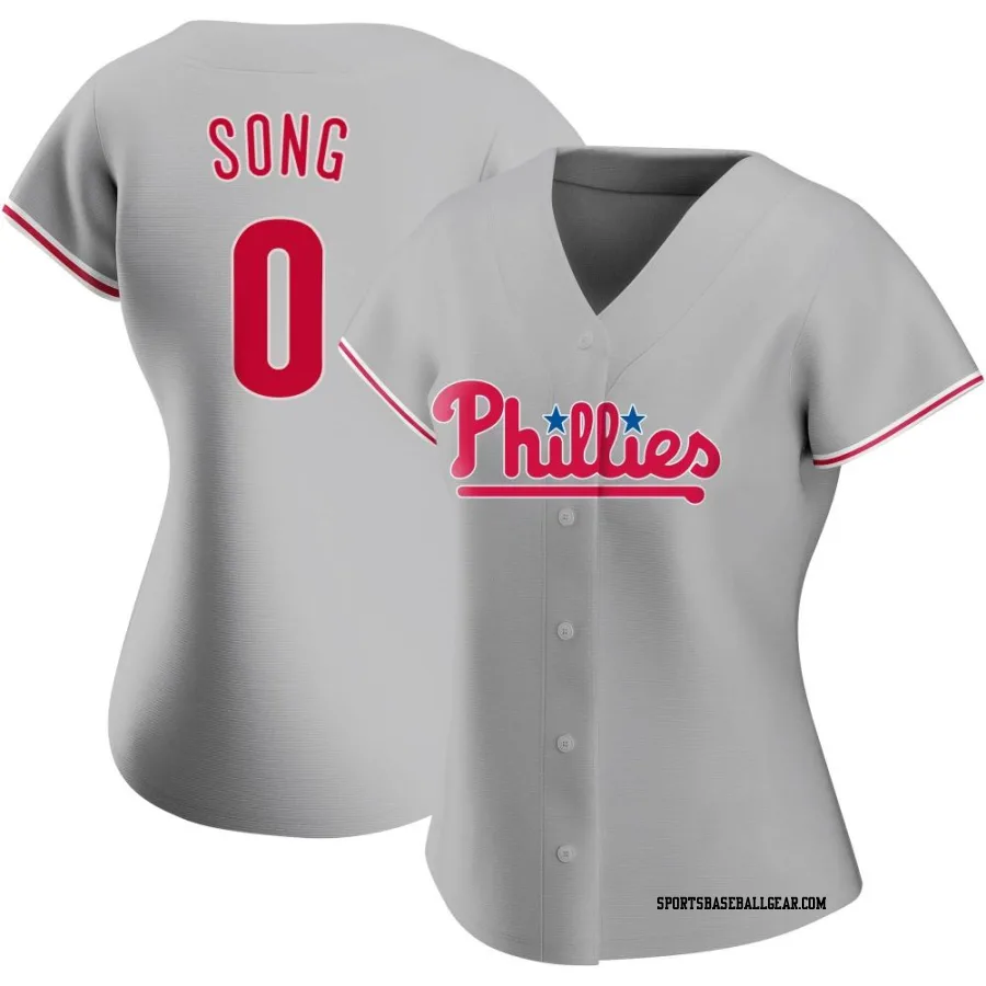 Noah Song Women's Philadelphia Phillies Gray Authentic Road Jersey