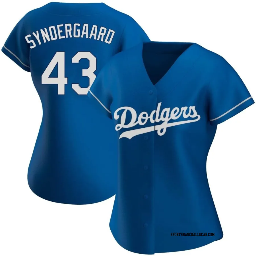 Noah Syndergaard Women's Los Angeles Dodgers Royal Authentic Alternate Jersey