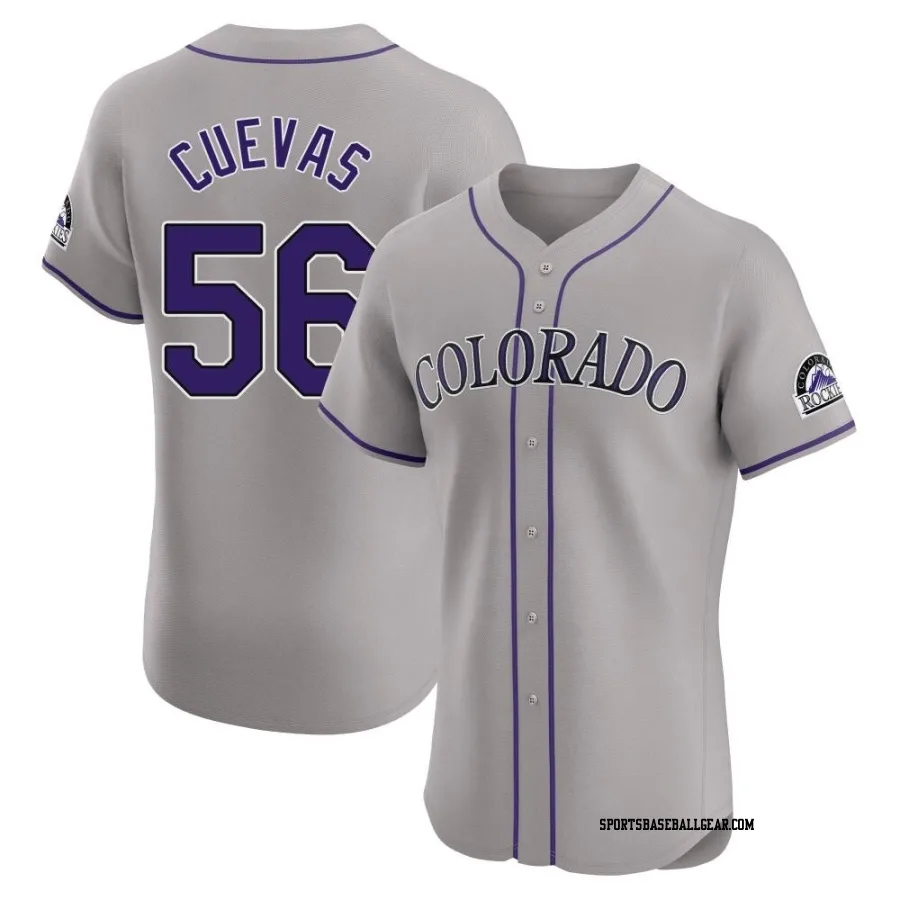 Noel Cuevas Men's Colorado Rockies Gray Elite Road Jersey