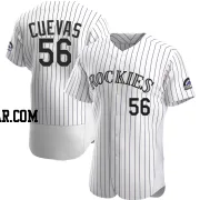Noel Cuevas Men's Colorado Rockies White Authentic Home Jersey