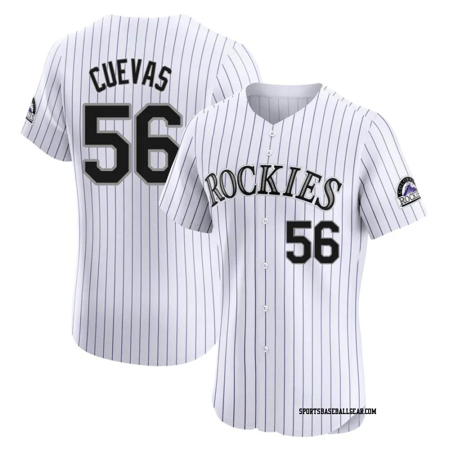 Noel Cuevas Men's Colorado Rockies White Elite Home Jersey