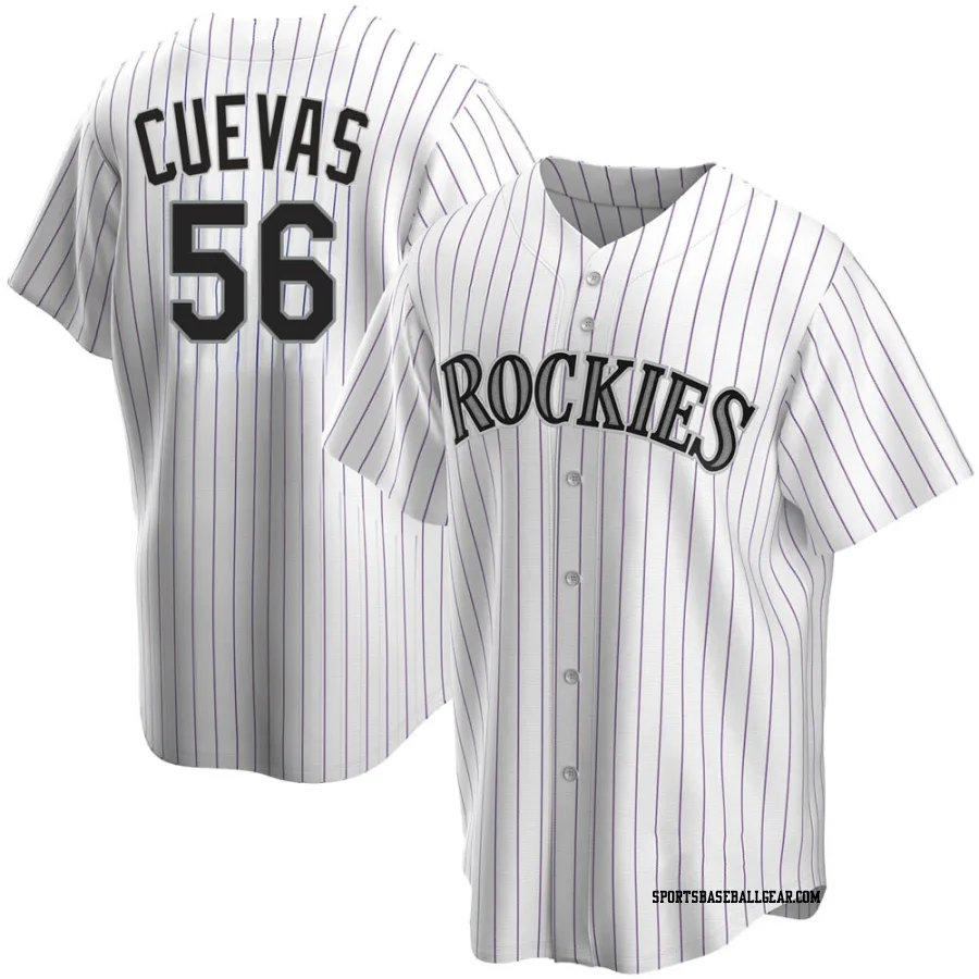Noel Cuevas Youth Colorado Rockies White Replica Home Jersey