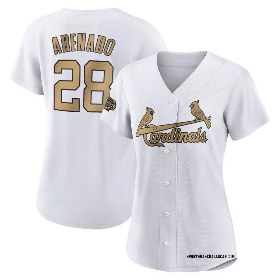 Nolan Arenado Women's St. Louis Cardinals White Game Replica 2022 All-Star Jersey