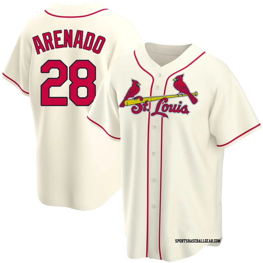 Nolan Arenado Youth St. Louis Cardinals Cream Replica Alternate Jersey