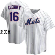 Nolan Clenney Men's New York Mets White Replica Home Jersey