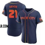 Nolan Devos Men's Houston Astros Navy Authentic 2022 City Connect Jersey