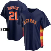 Nolan Devos Men's Houston Astros Navy Replica Alternate Jersey