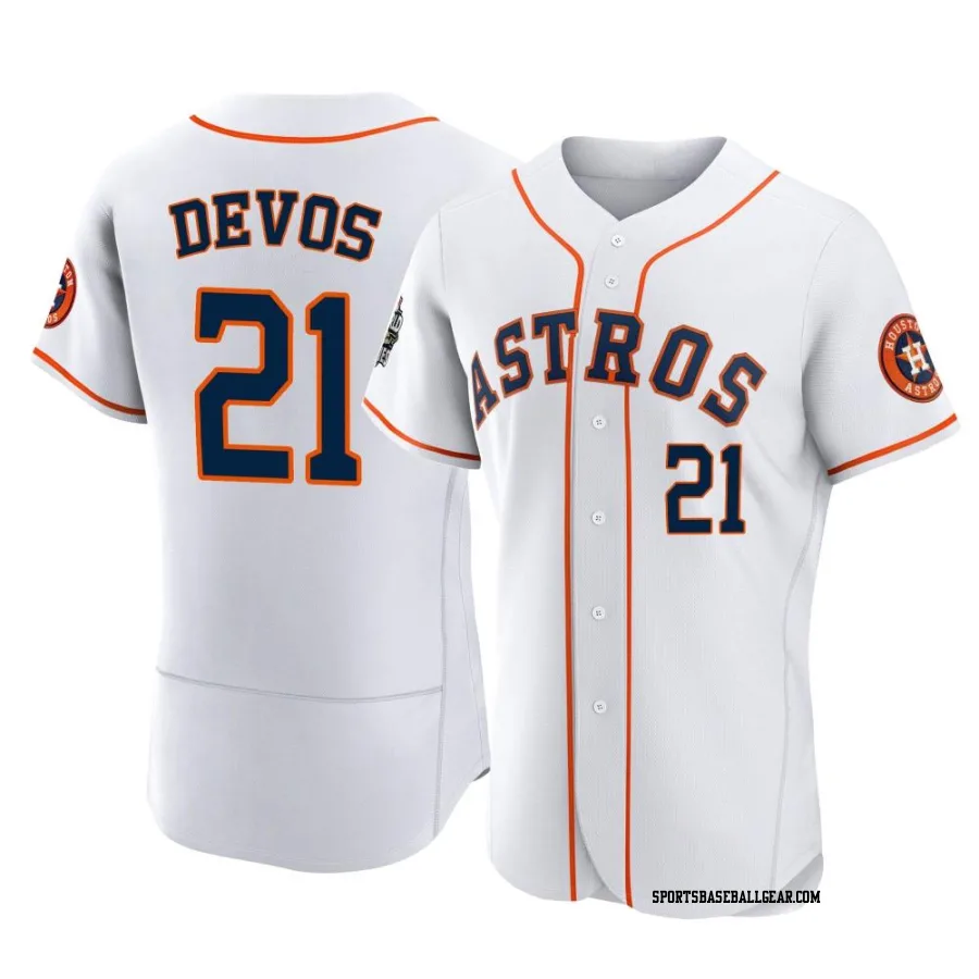 Nolan Devos Men's Houston Astros White Authentic 2022 World Series Home Jersey