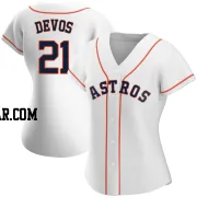 Nolan Devos Women's Houston Astros White Replica Home Jersey