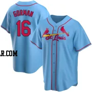 Nolan Gorman Youth St. Louis Cardinals Light Blue Replica Alternate Jersey